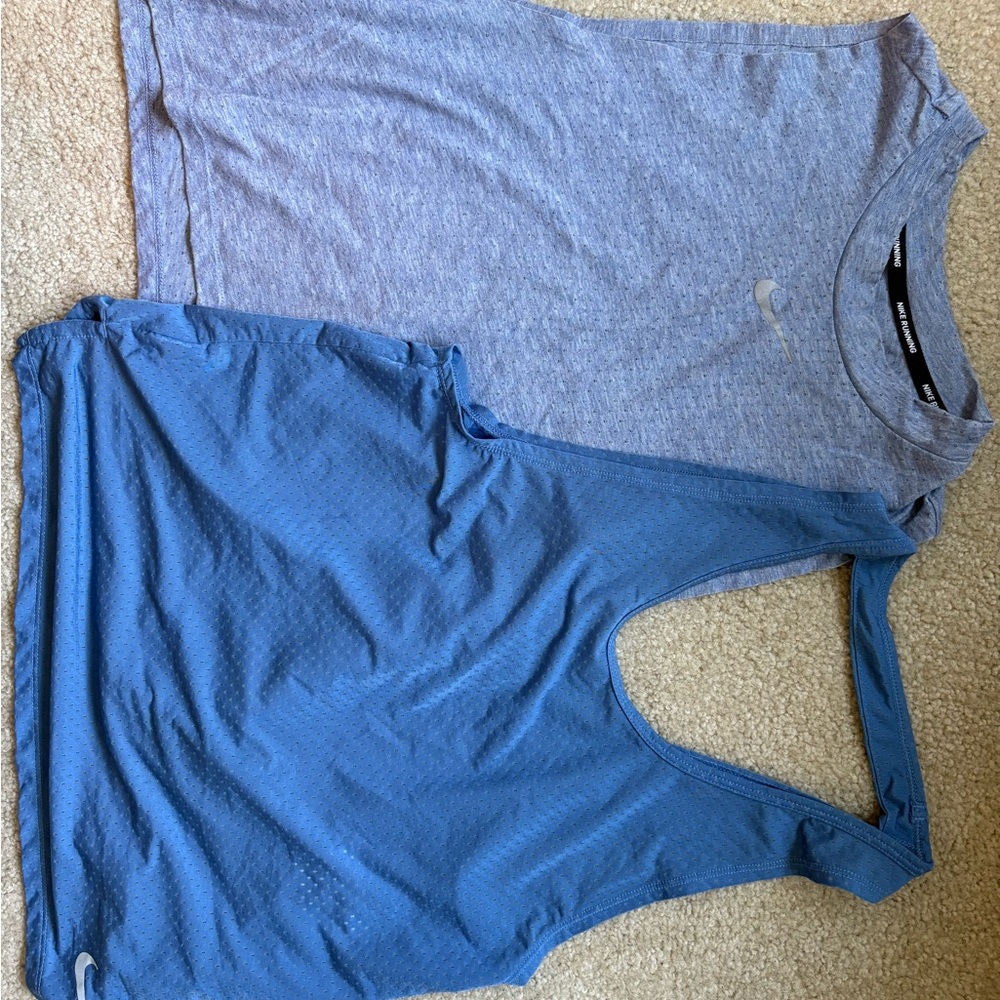 Nike Blue Athletic Tops
